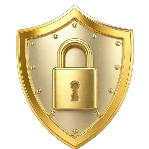 Shield with padlock — Vegas Hero